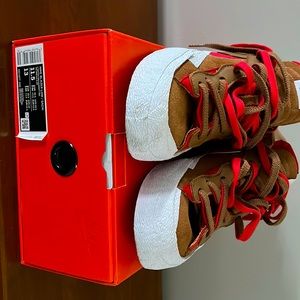 Nike Blazer Low DD1877-200 Men's Sacai British Tan & White Sneaker Shoes CG425